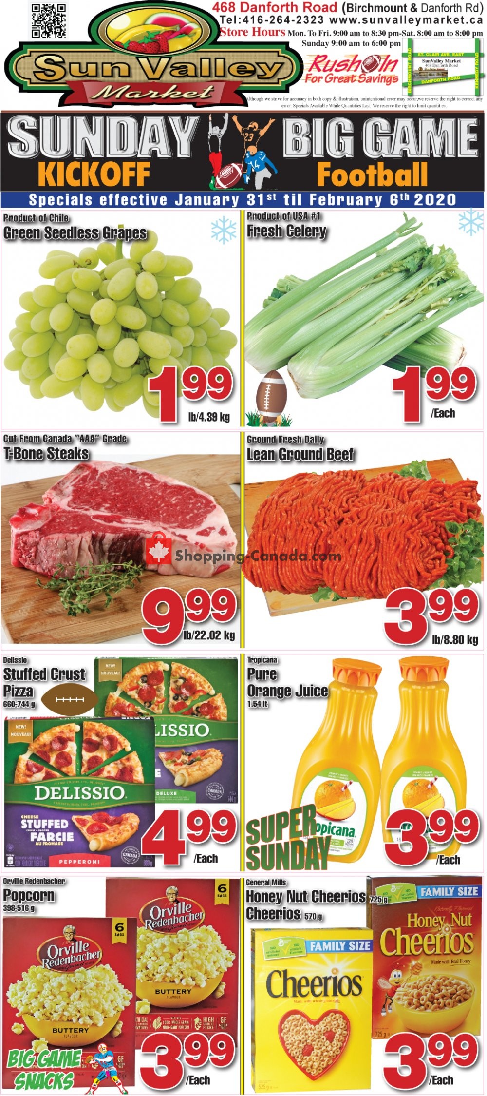 Sun Valley Market flyer from Friday January 31, 2020 to Thursday February 6, 2020 - page 1
