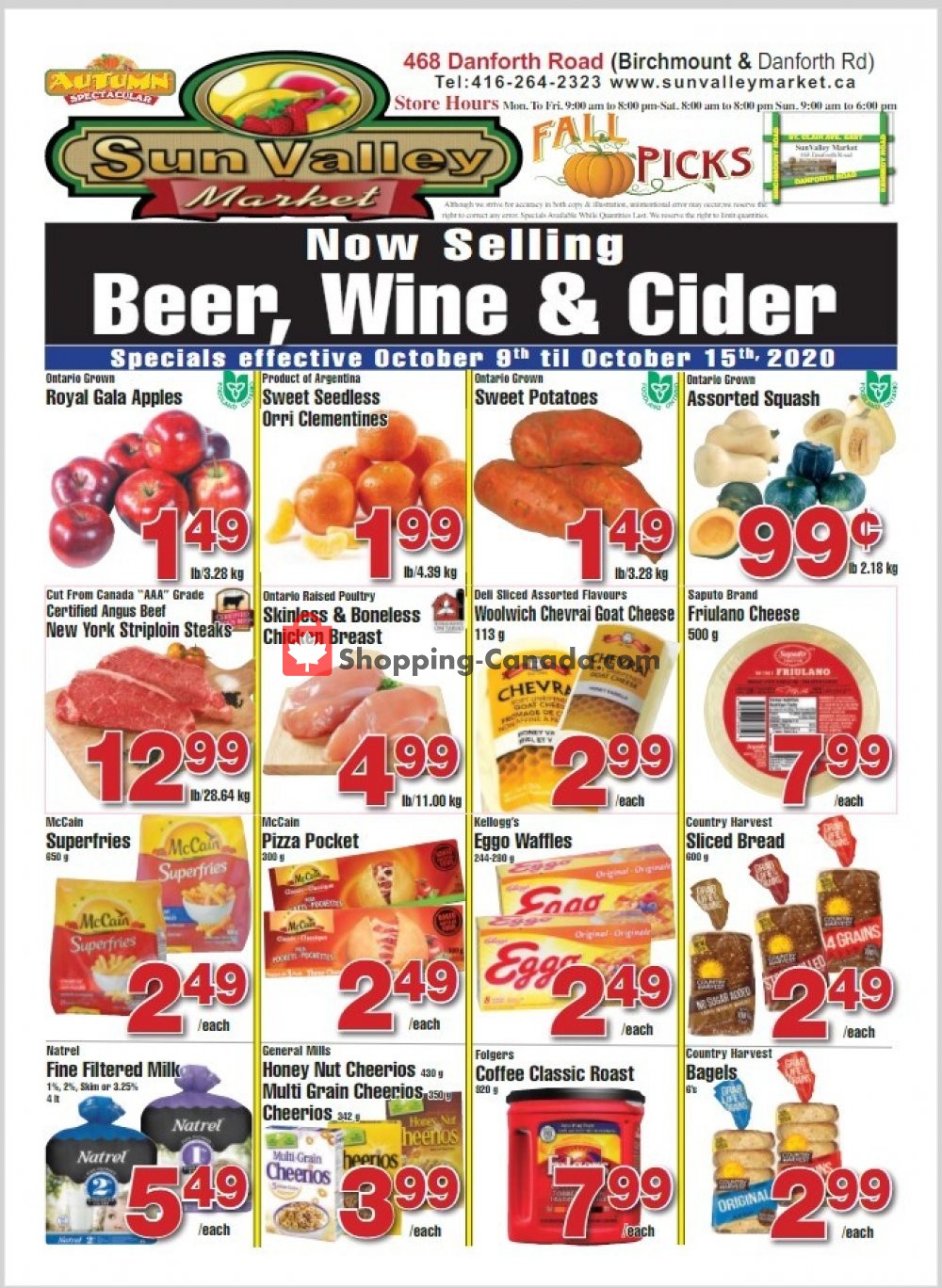 Sun Valley Market flyer from Friday October 9, 2020 to Thursday October 15, 2020 - page 1