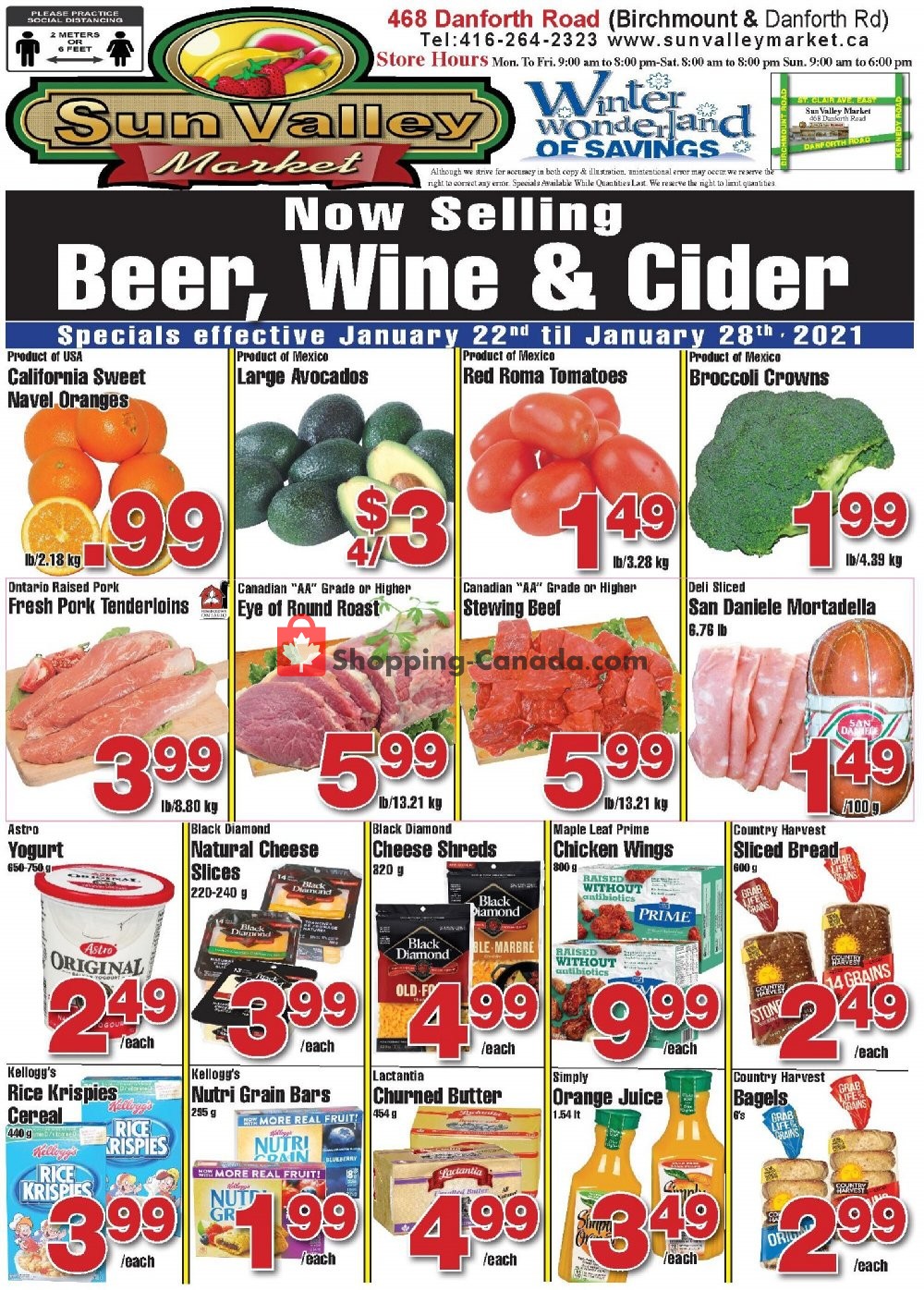 Sun Valley Market flyer from Friday January 22, 2021 to Thursday January 28, 2021 - page 1