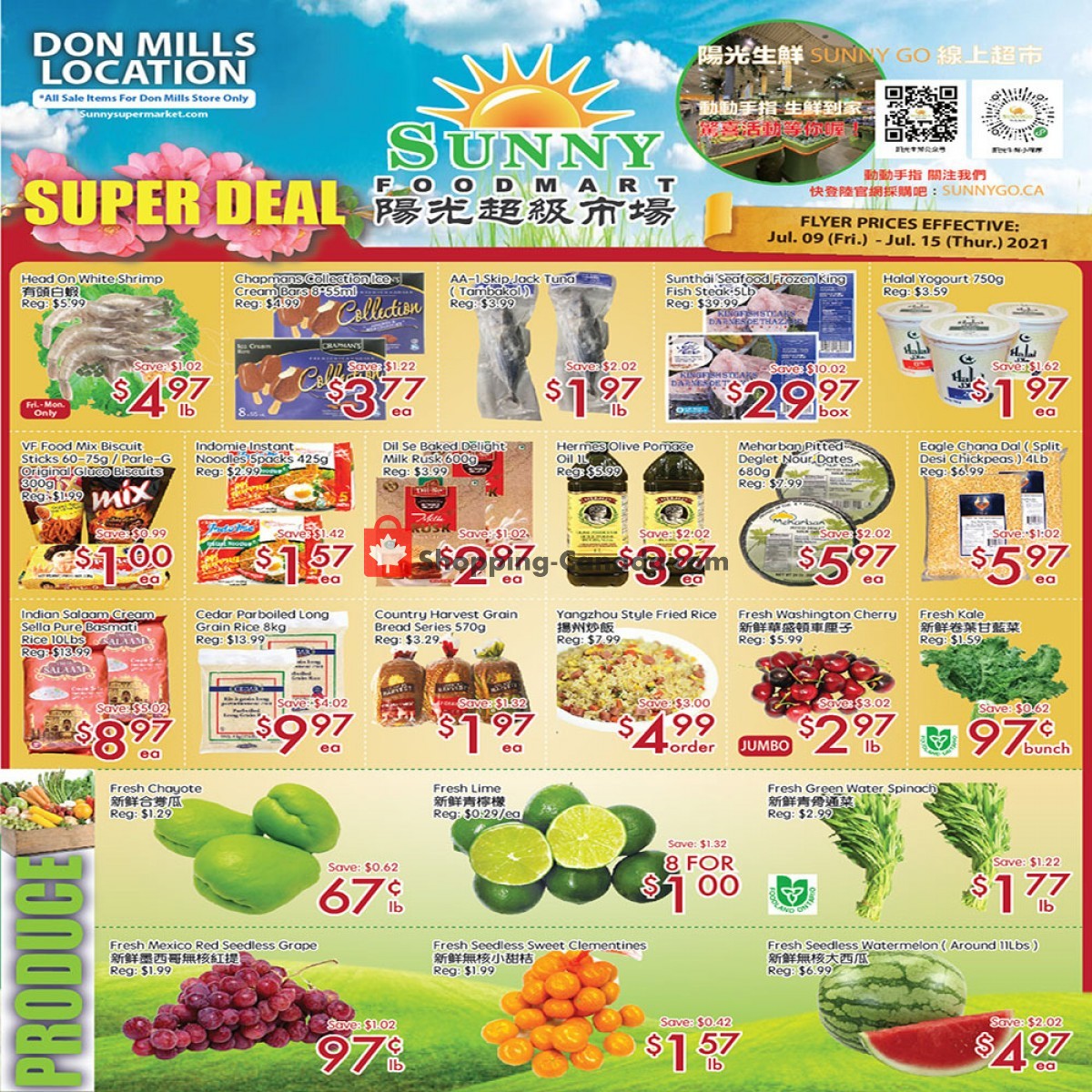 Sunny Foodmart flyer from Friday July 9, 2021 to Thursday July 15, 2021 - page 1