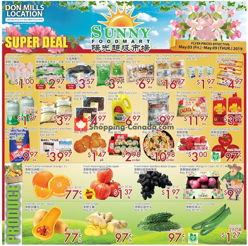 Sunny Foodmart flyer from Friday May 3, 2019 to Thursday May 9, 2019 - page 1