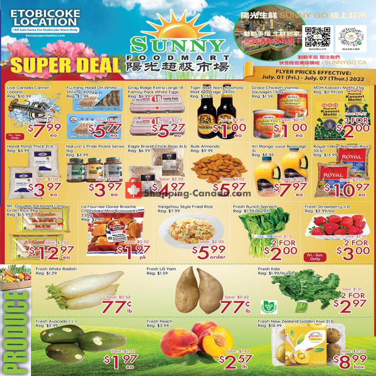 Sunny Foodmart Canada, flyer (Super Deal Etobicoke) July 1 July