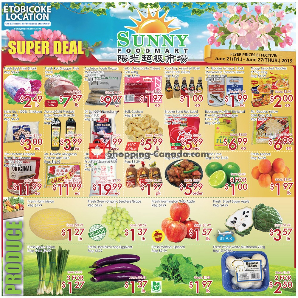 Sunny Foodmart flyer from Friday June 21, 2019 to Thursday June 27, 2019 - page 1