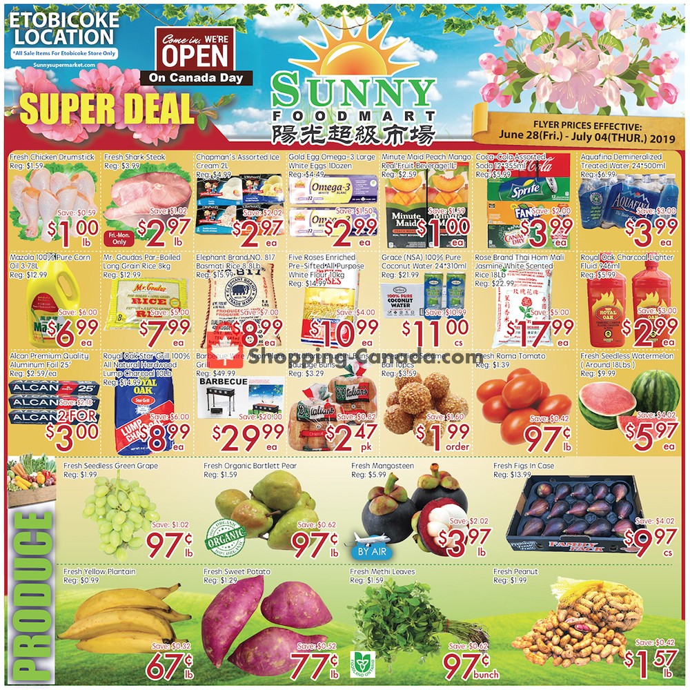 Sunny Foodmart flyer from Friday June 28, 2019 to Thursday July 4, 2019 - page 1