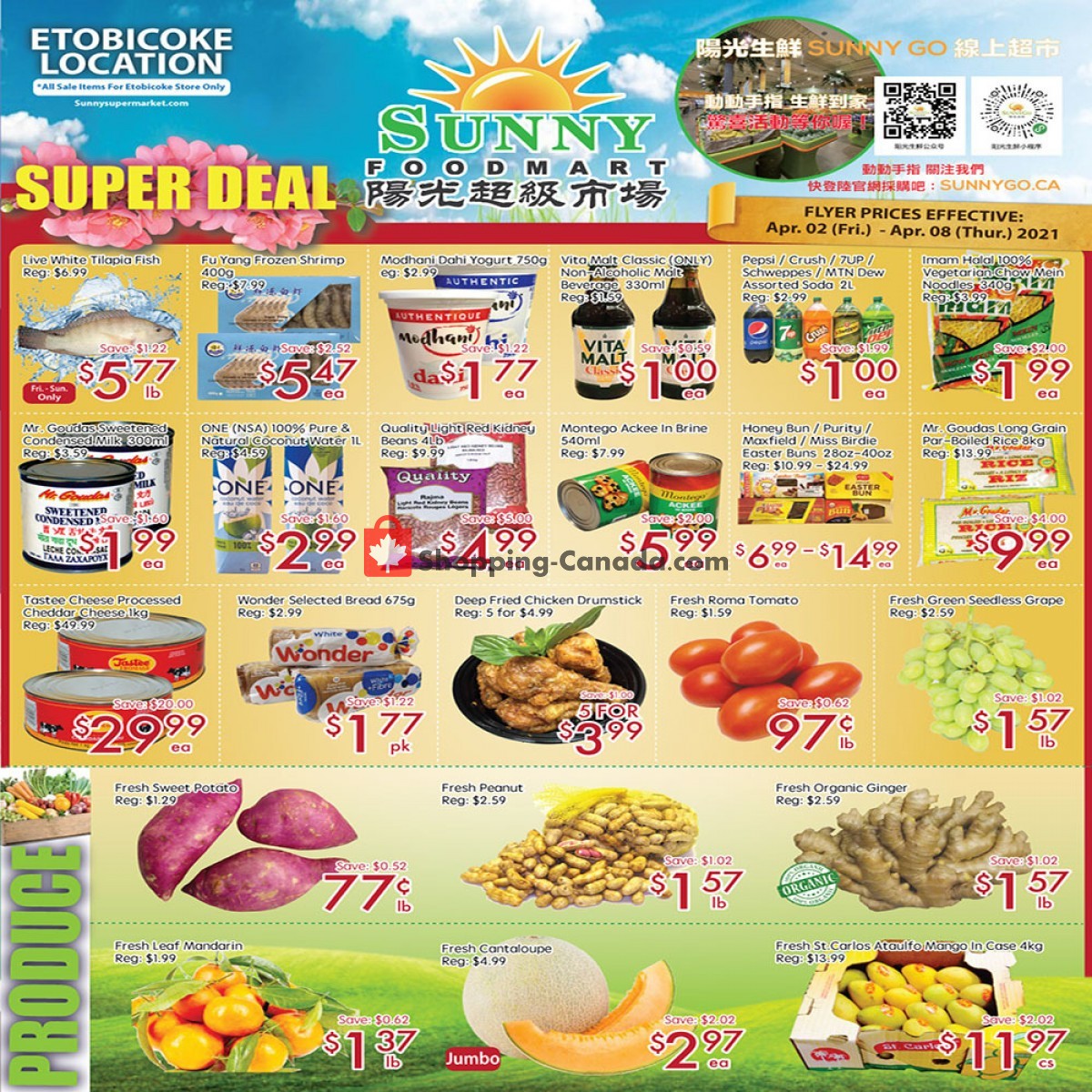 Sunny Foodmart flyer from Friday April 2, 2021 to Thursday April 8, 2021 - page 1