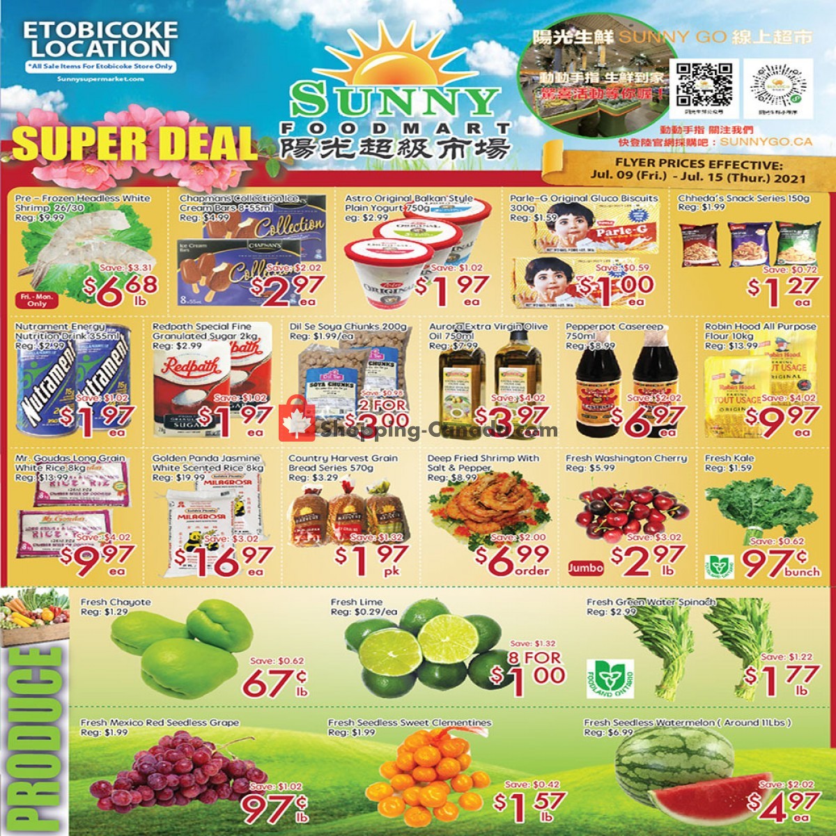Sunny Foodmart flyer from Friday July 9, 2021 to Thursday July 15, 2021 - page 1