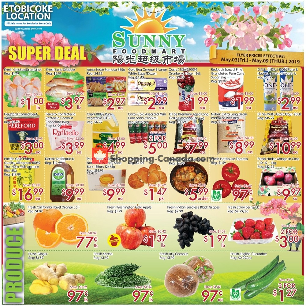 Sunny Foodmart flyer from Friday May 3, 2019 to Thursday May 9, 2019 - page 1