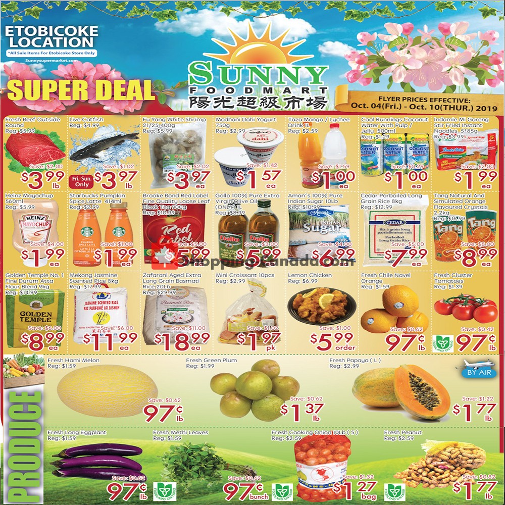 Sunny Foodmart flyer from Friday October 4, 2019 to Thursday October 10, 2019 - page 1