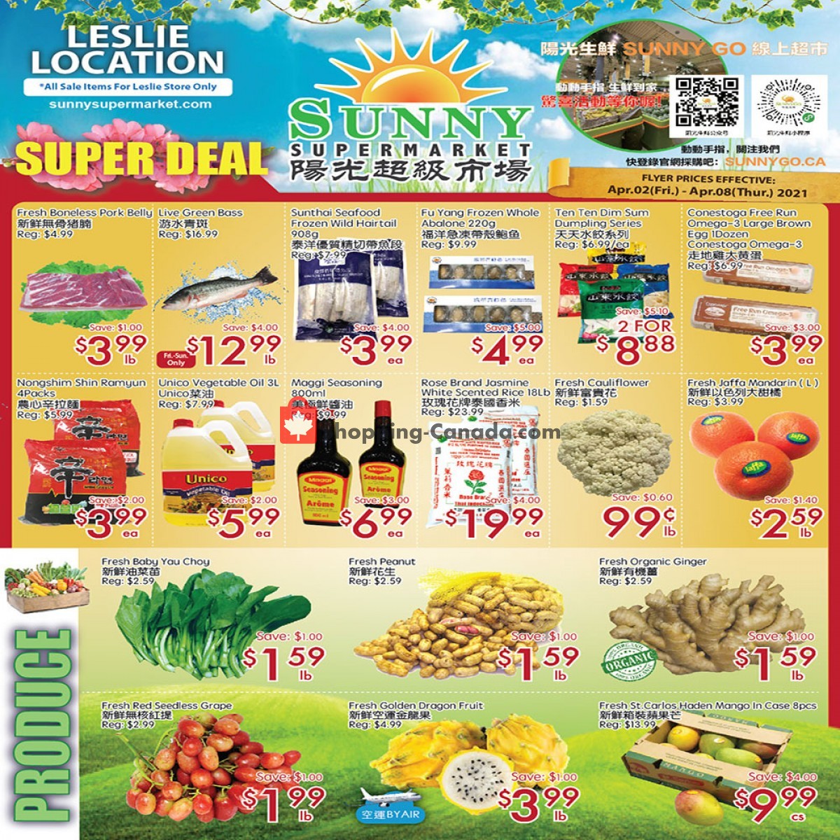 Sunny Foodmart flyer from Friday April 2, 2021 to Thursday April 8, 2021 - page 1