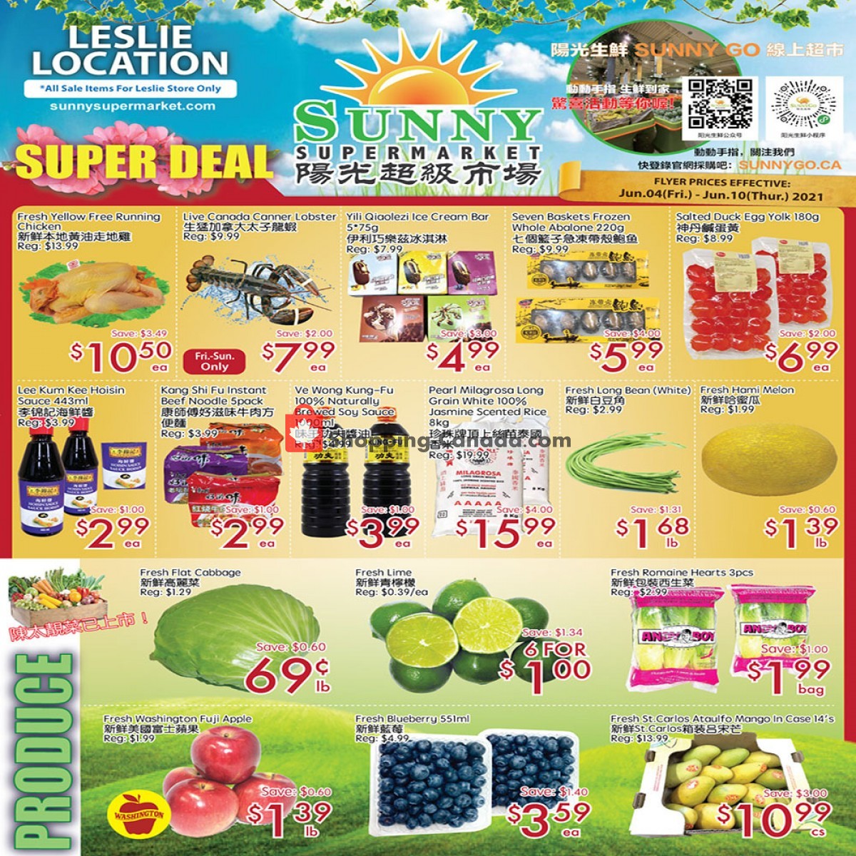 Sunny Foodmart flyer from Friday June 4, 2021 to Thursday June 10, 2021 - page 1