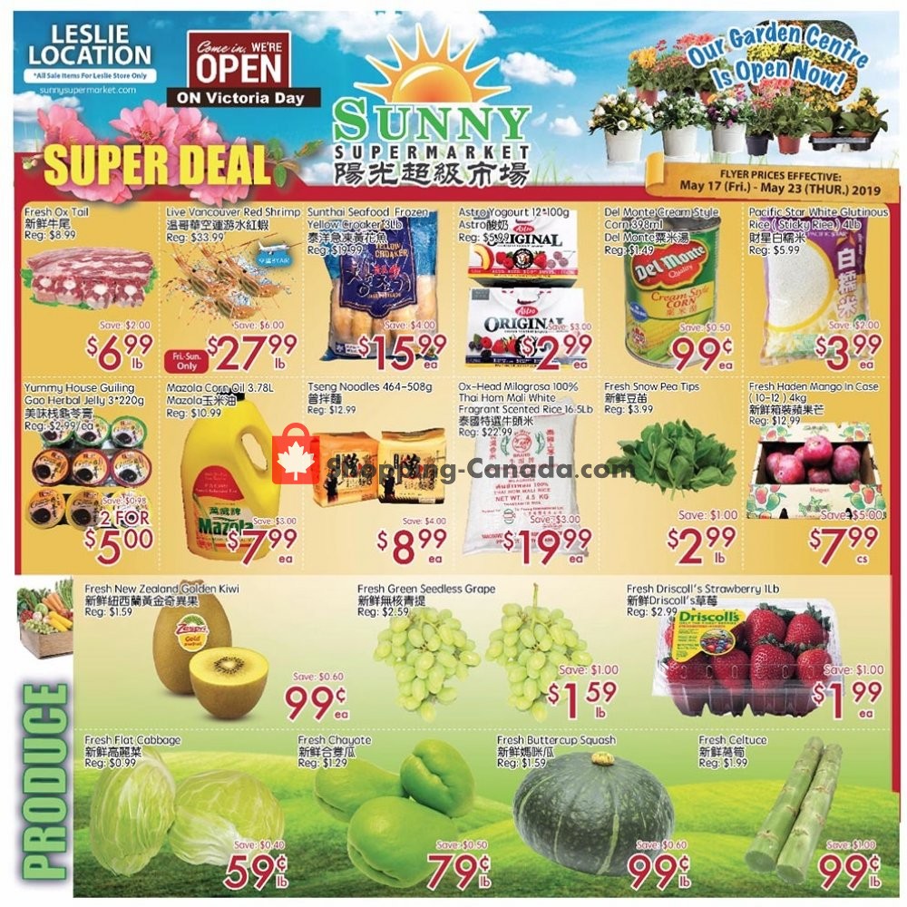 Sunny Foodmart flyer from Friday May 17, 2019 to Thursday May 23, 2019 - page 1