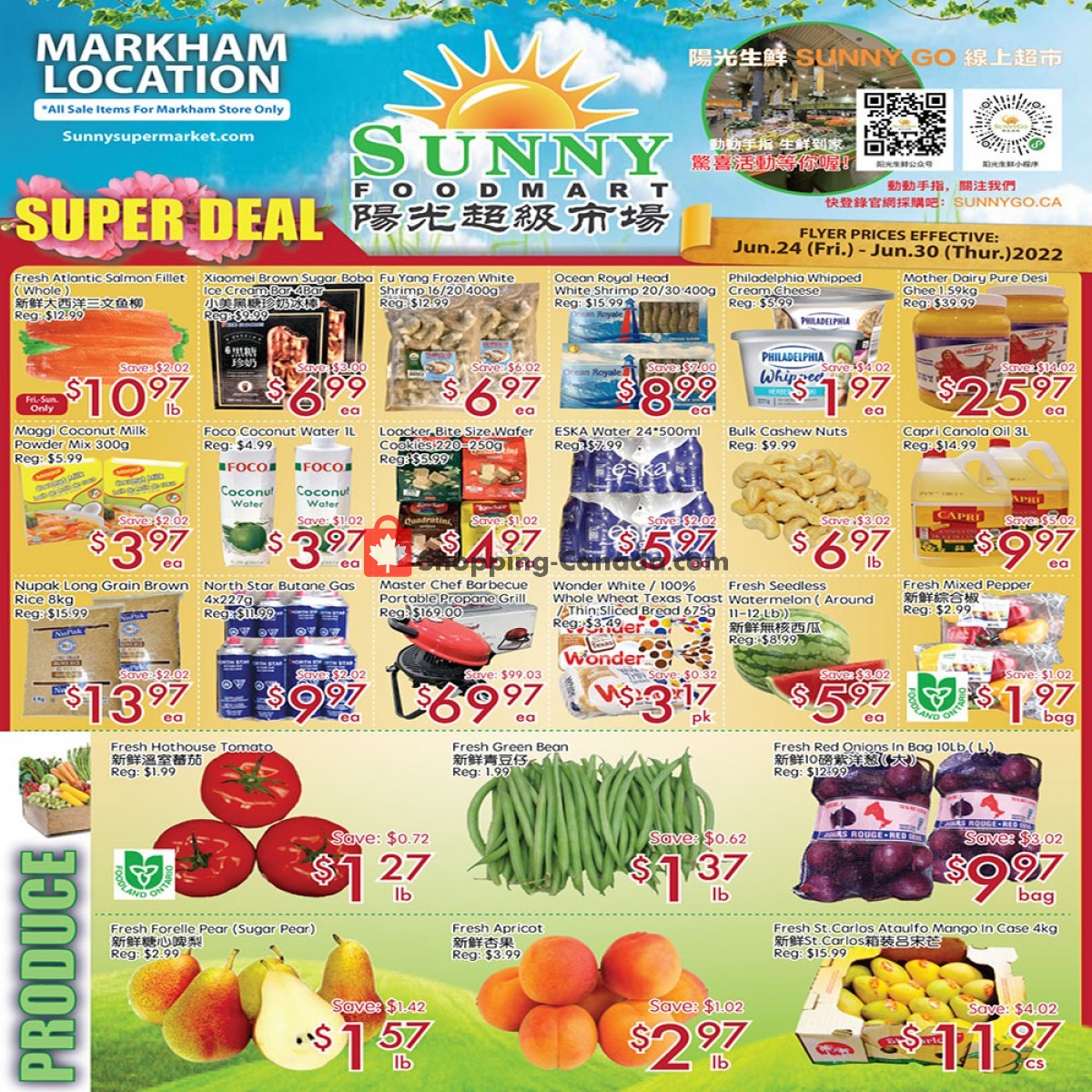 Sunny Foodmart flyer from Friday June 24, 2022 to Thursday June 30, 2022 - page 1