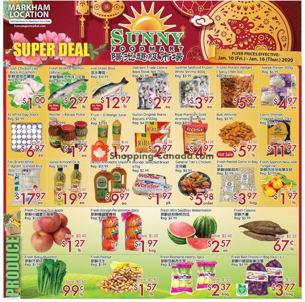 Sunny Foodmart flyer from Friday January 10, 2020 to Thursday January 16, 2020 - page 1
