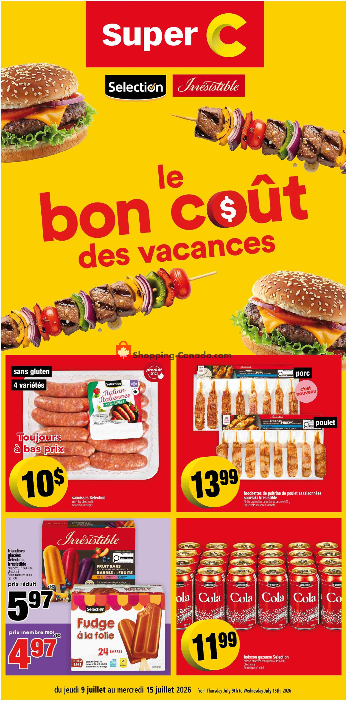 Super C flyer from Thursday July 9, 2026 to Wednesday July 15, 2026 - page 1