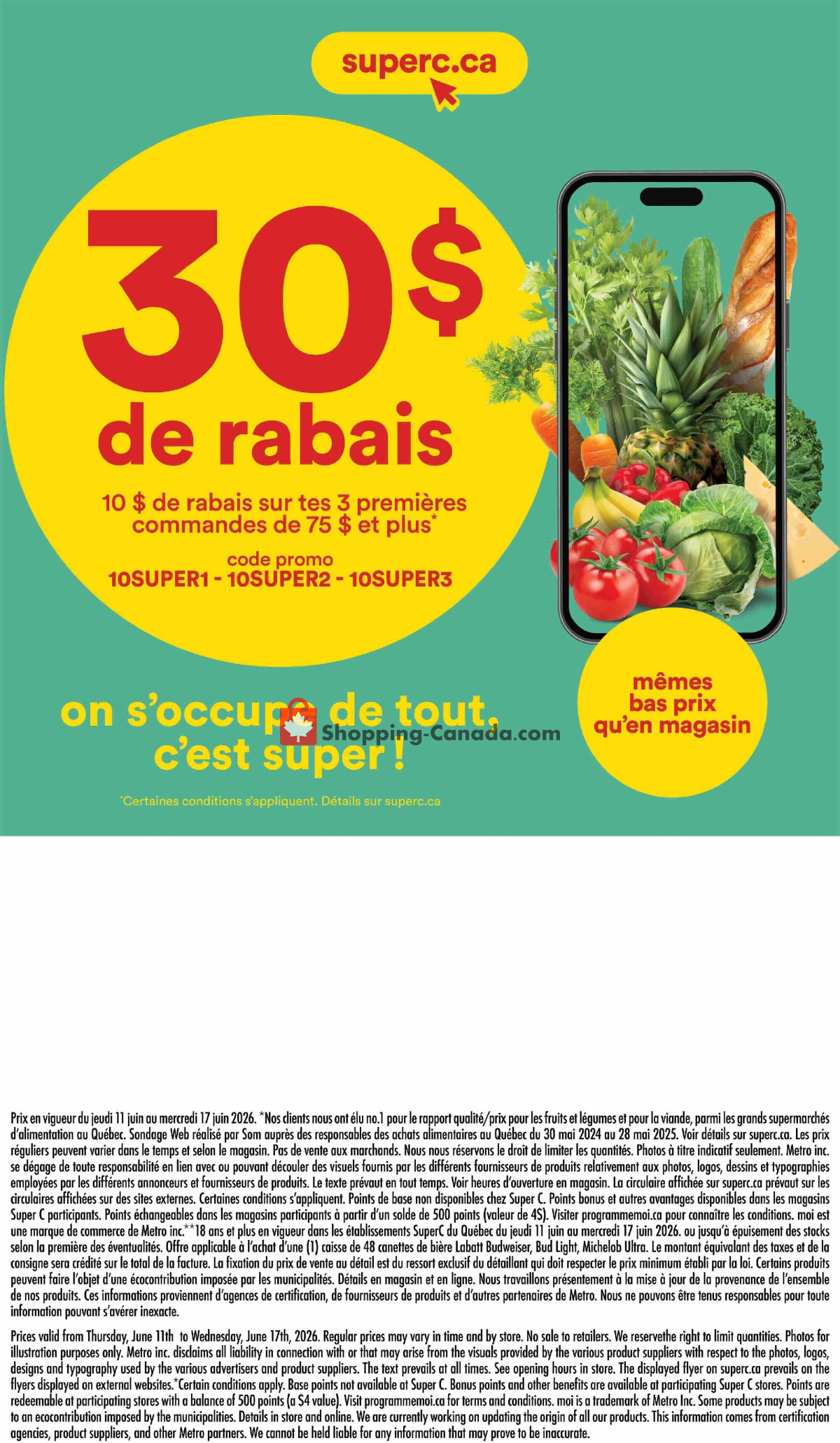 Super C flyer from Thursday June 11, 2026 to Wednesday June 17, 2026 - page 16