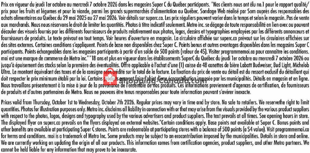 Super C flyer from Thursday October 1, 2026 to Wednesday October 7, 2026 - page 19