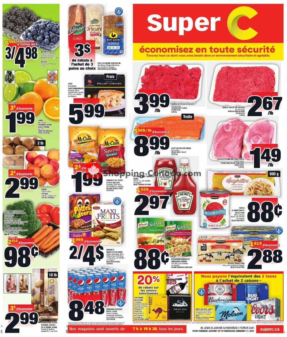 Super C flyer from Thursday January 28, 2021 to Wednesday February 3, 2021 - page 1