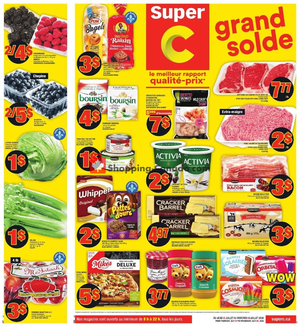 Super C flyer from Thursday July 2, 2020 to Wednesday July 8, 2020 - page 1