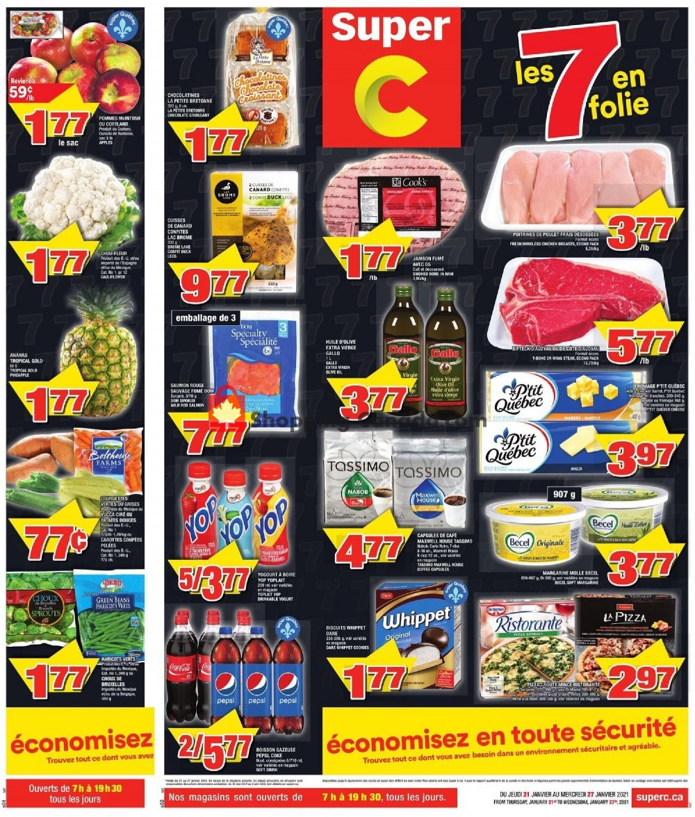 Super C flyer from Thursday January 21, 2021 to Wednesday January 27, 2021 - page 1