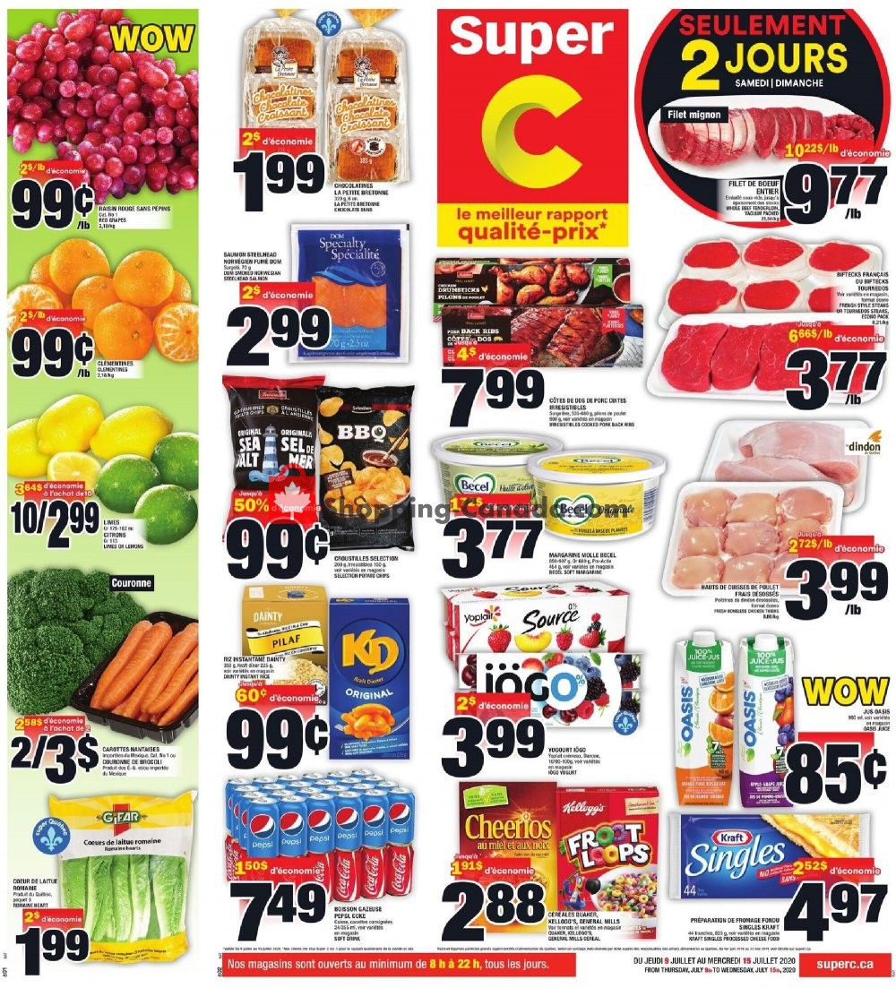Super C flyer from Thursday July 9, 2020 to Wednesday July 15, 2020 - page 1