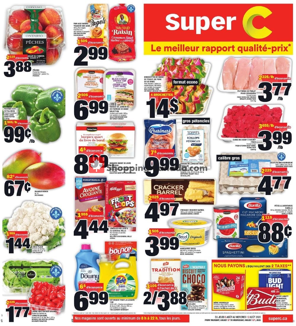 Super C flyer from Thursday August 6, 2020 to Wednesday August 12, 2020 - page 1