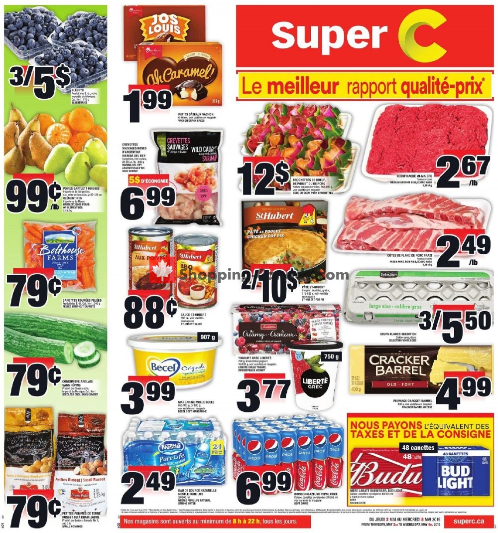 Super C flyer from Thursday May 2, 2019 to Wednesday May 8, 2019 - page 1
