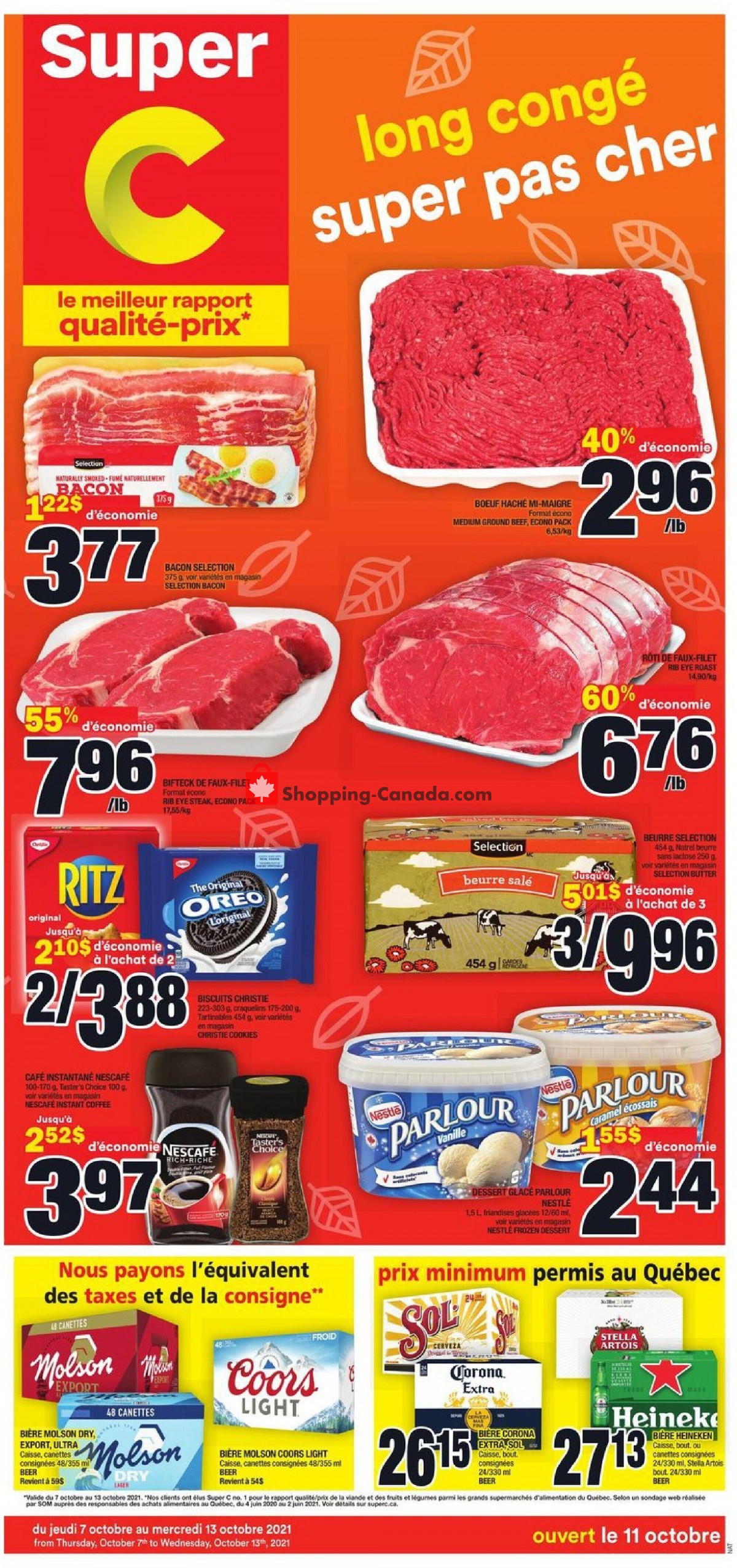 Super C flyer from Thursday October 7, 2021 to Wednesday October 13, 2021 - page 1