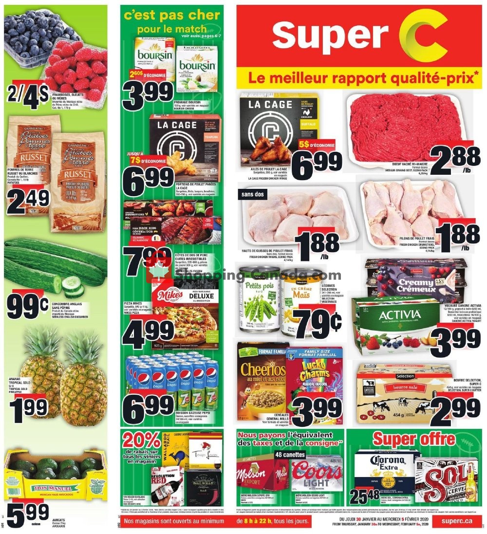 Super C flyer from Thursday January 30, 2020 to Wednesday February 5, 2020 - page 1