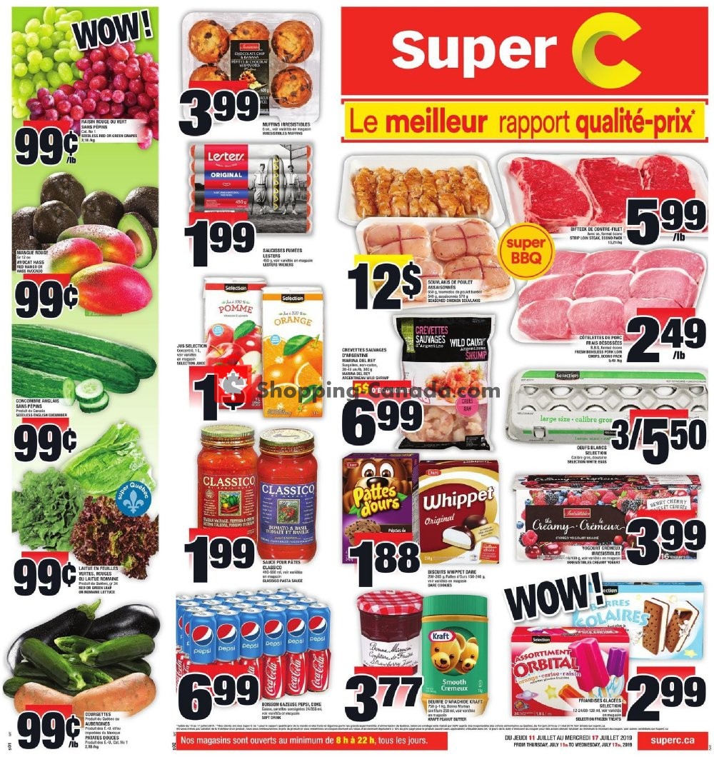 Super C flyer from Thursday July 11, 2019 to Wednesday July 17, 2019 - page 1