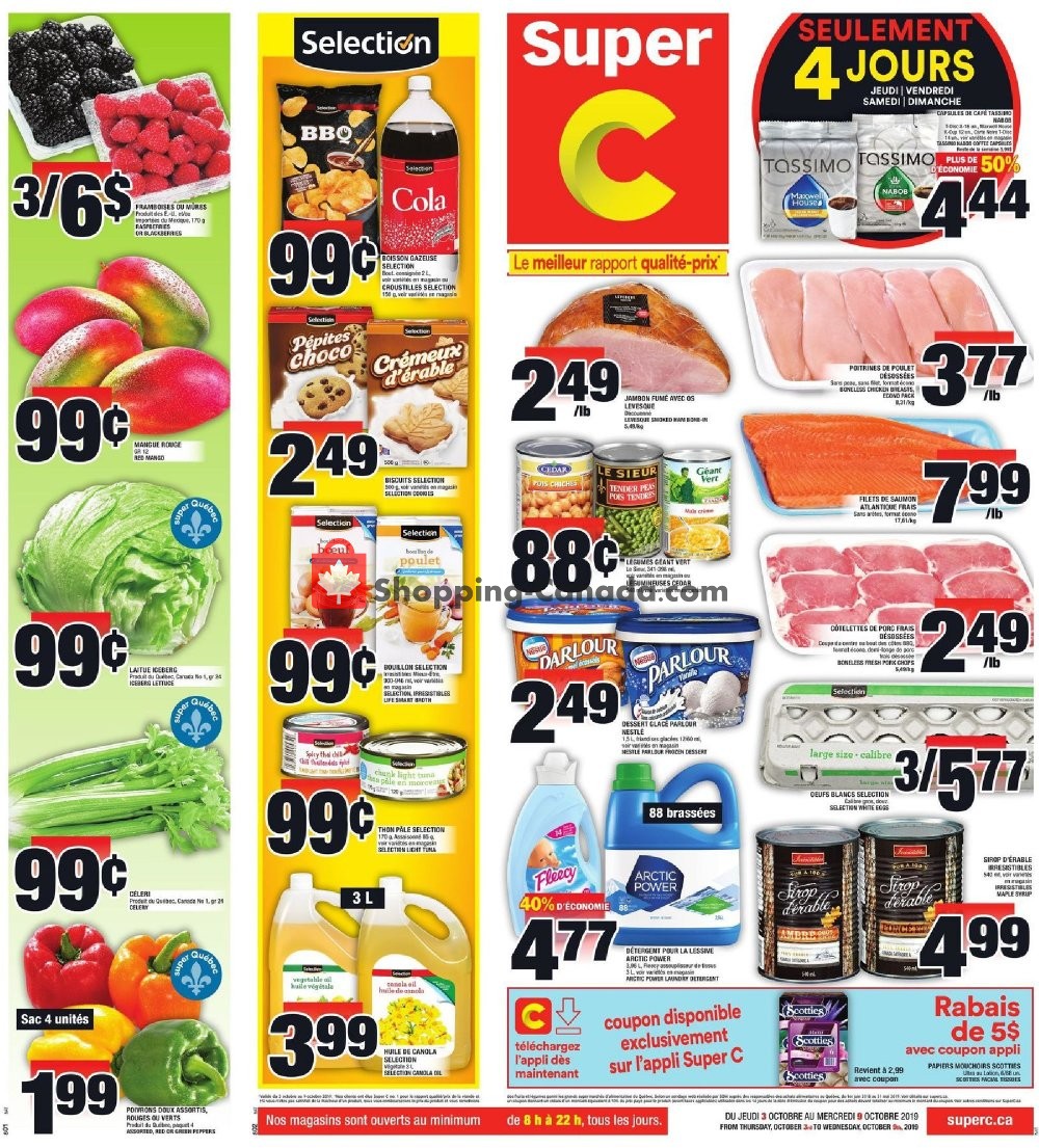 Super C flyer from Thursday October 3, 2019 to Wednesday October 9, 2019 - page 1