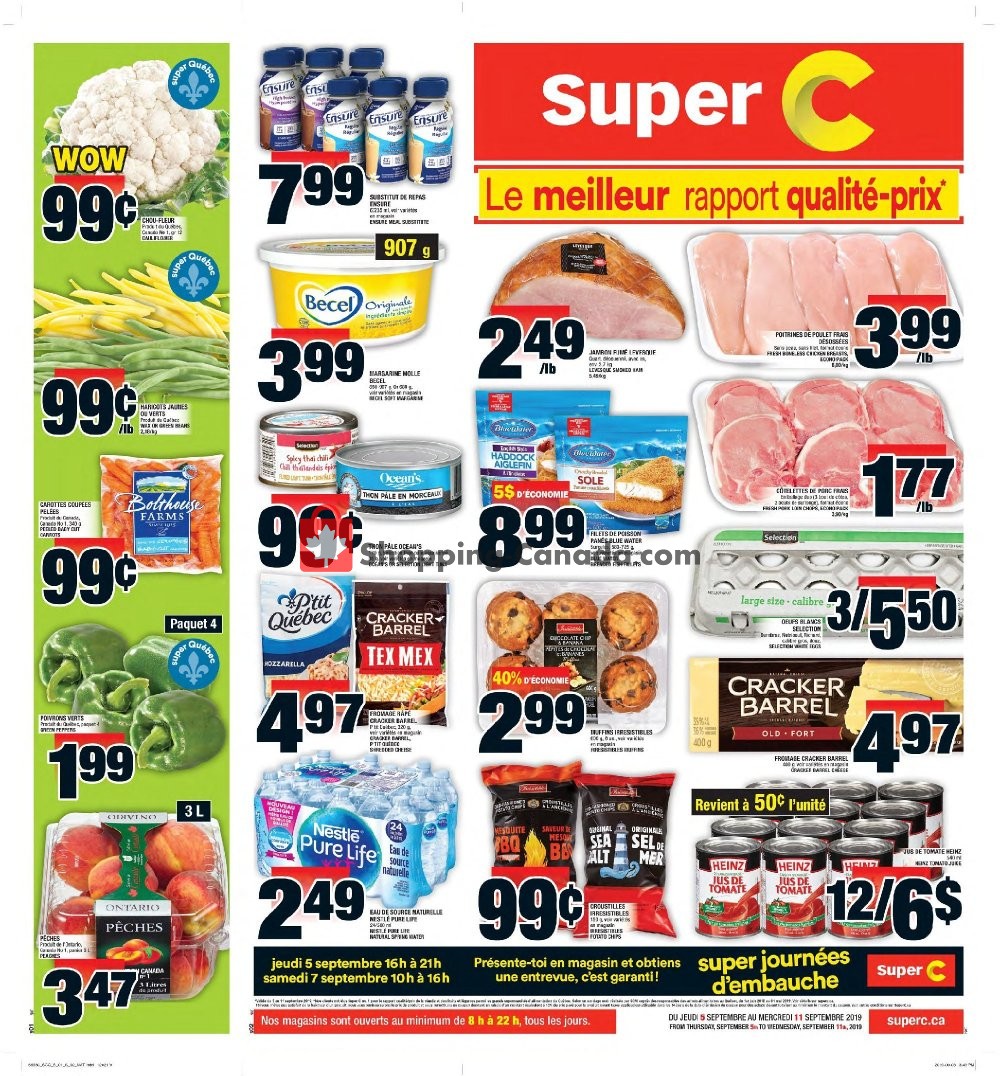 Super C flyer from Thursday September 5, 2019 to Wednesday September 11, 2019 - page 1