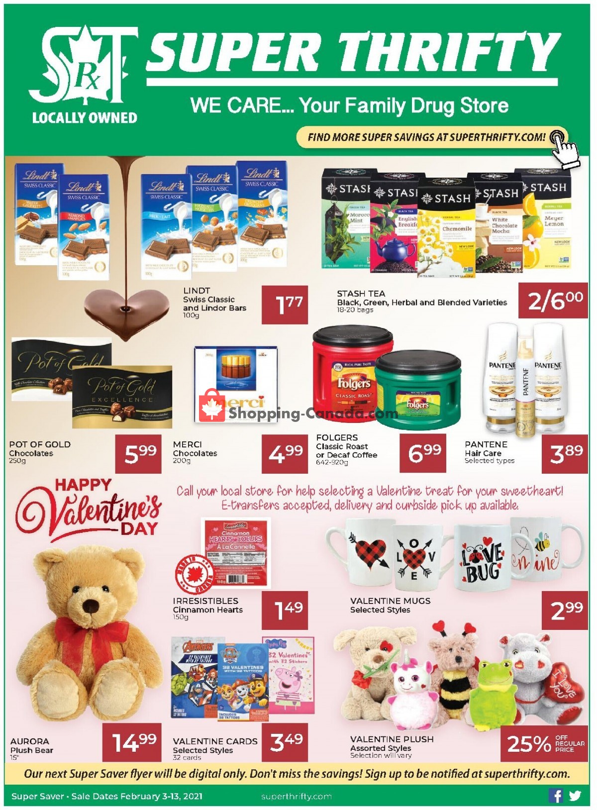 Super Thrifty flyer from Wednesday February 3, 2021 to Saturday February 13, 2021 - page 1