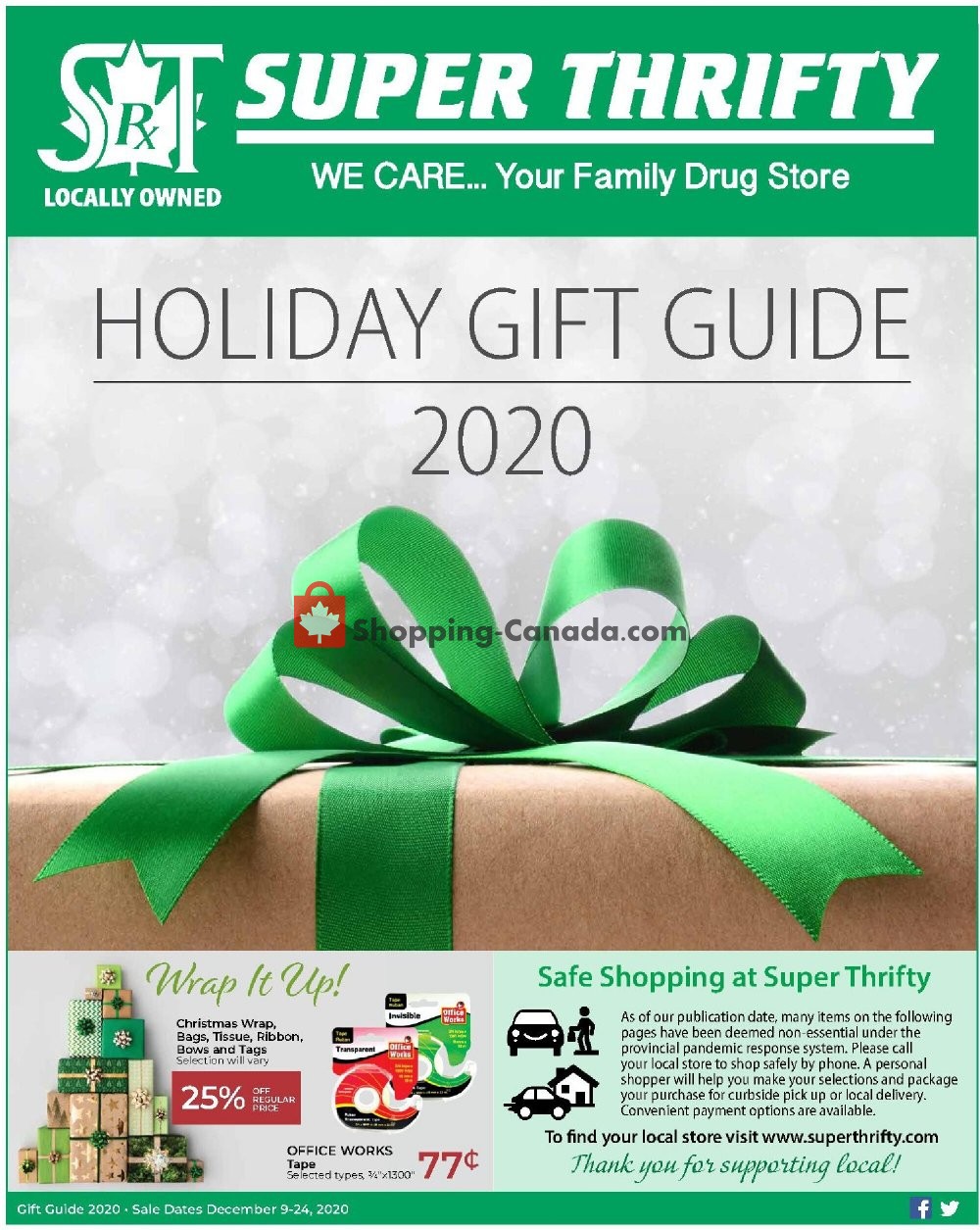 Super Thrifty flyer from Wednesday December 9, 2020 to Thursday December 24, 2020 - page 1