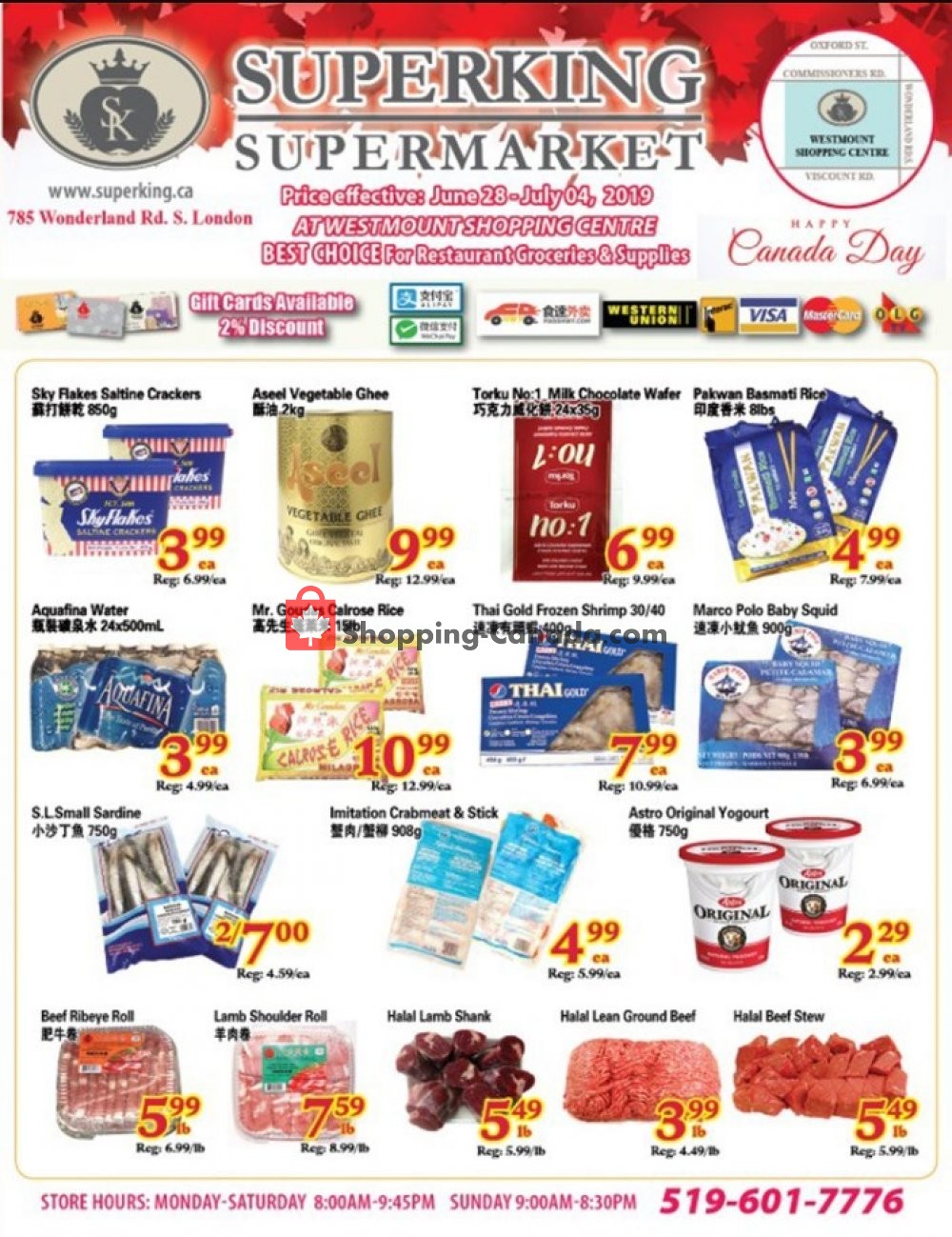 SuperKing Super Market flyer from Friday June 28, 2019 to Thursday July 4, 2019 - page 1
