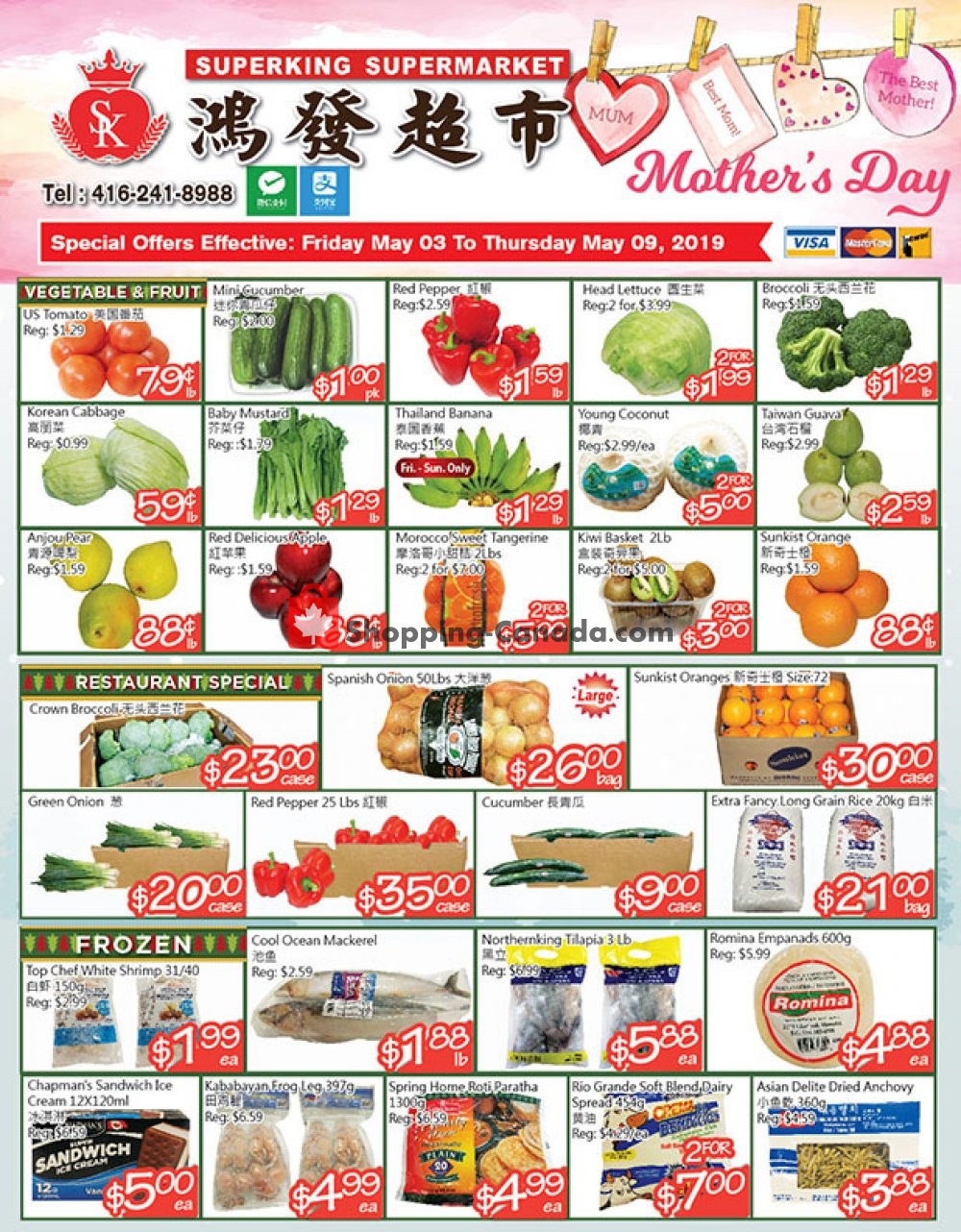 SuperKing Super Market flyer from Friday May 3, 2019 to Thursday May 9, 2019 - page 1