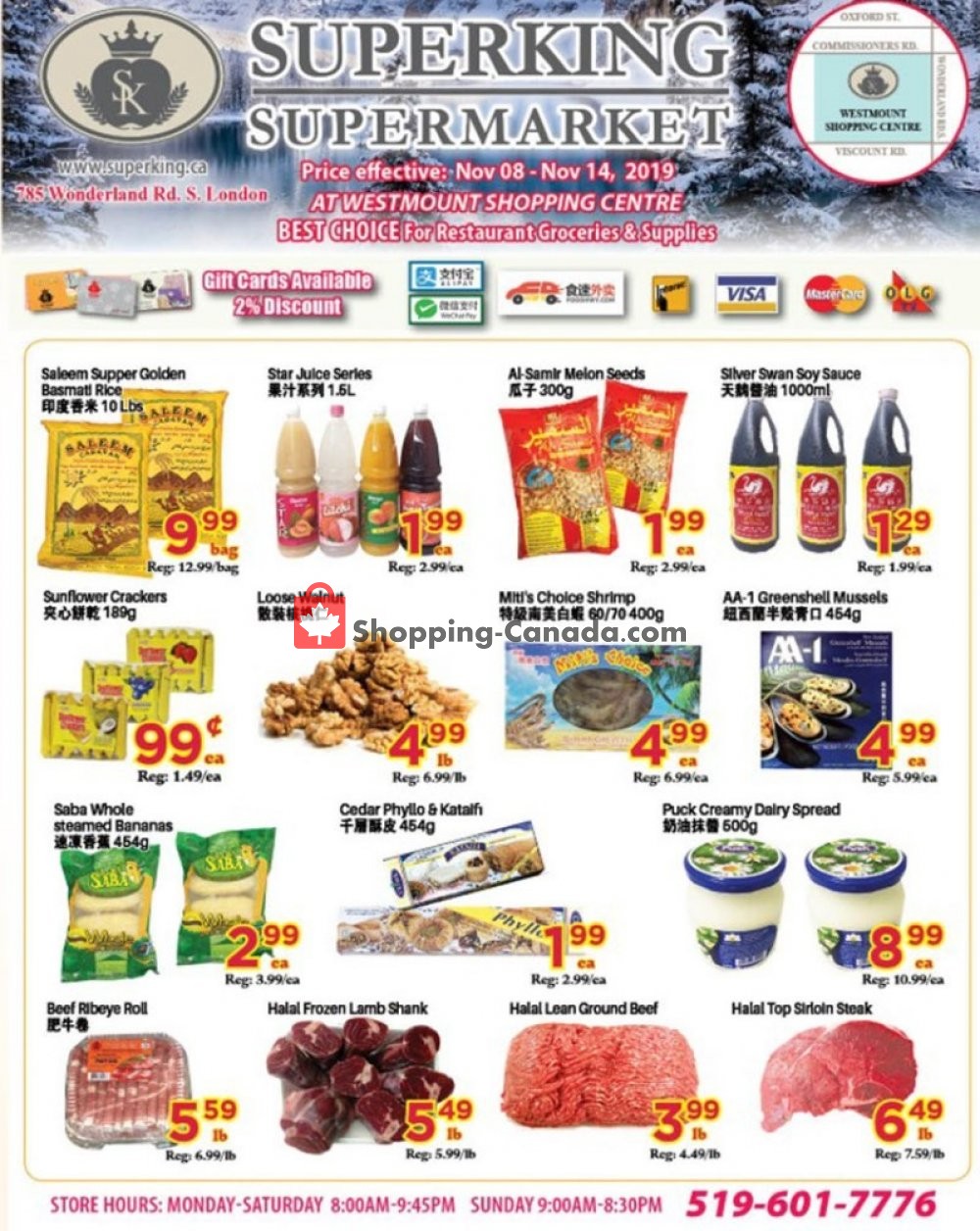 SuperKing Super Market flyer from Friday November 8, 2019 to Thursday November 14, 2019 - page 1