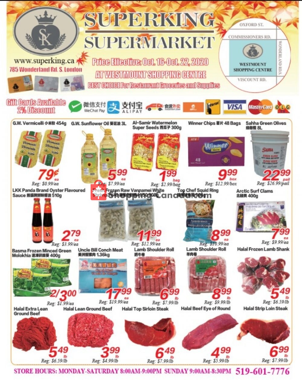 SuperKing Super Market flyer from Friday October 16, 2020 to Thursday October 22, 2020 - page 1