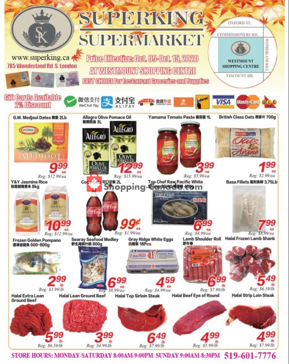 SuperKing Super Market flyer from Friday October 9, 2020 to Thursday October 15, 2020 - page 1