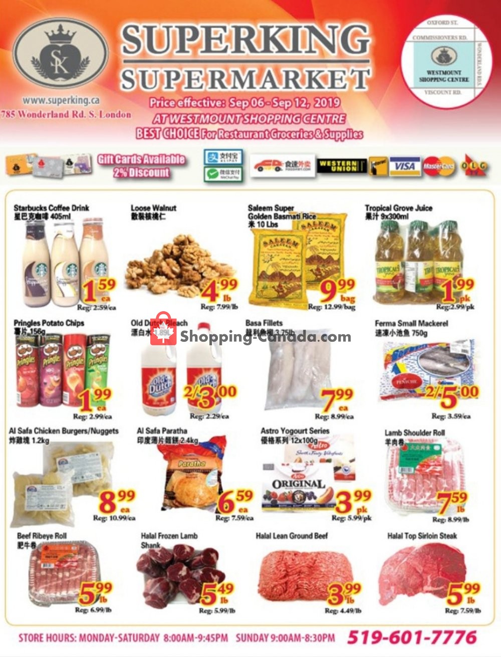 SuperKing Super Market flyer from Friday September 6, 2019 to Thursday September 12, 2019 - page 1