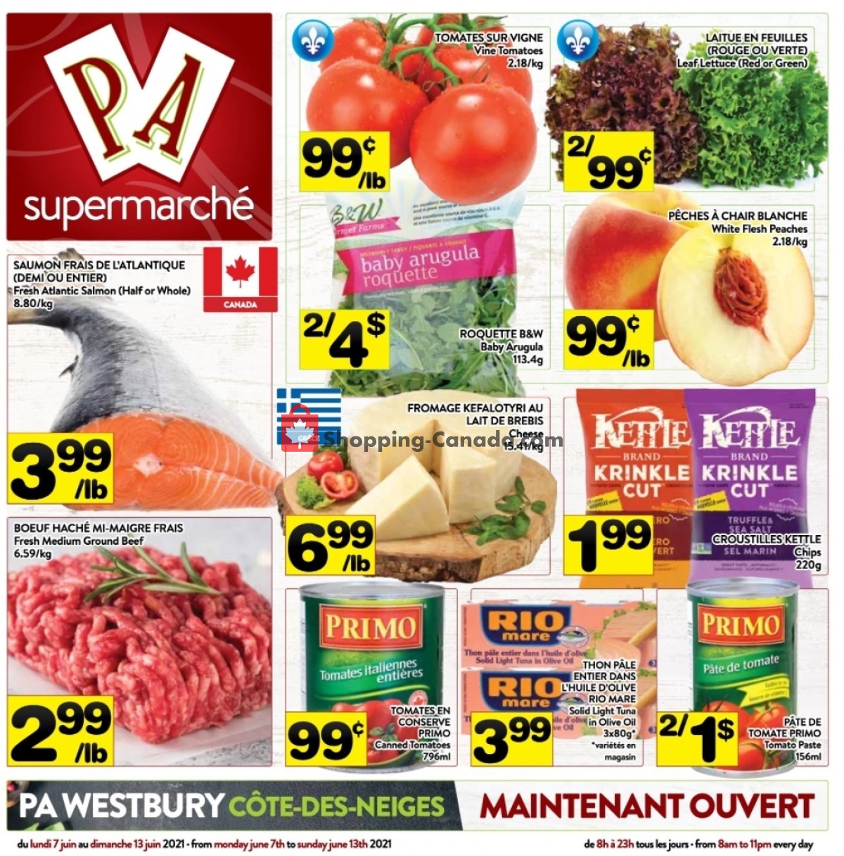 Supermarché PA flyer from Monday June 7, 2021 to Sunday June 13, 2021 - page 1