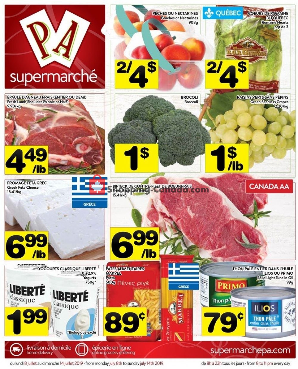 Supermarché PA flyer from Monday July 8, 2019 to Sunday July 14, 2019 - page 1