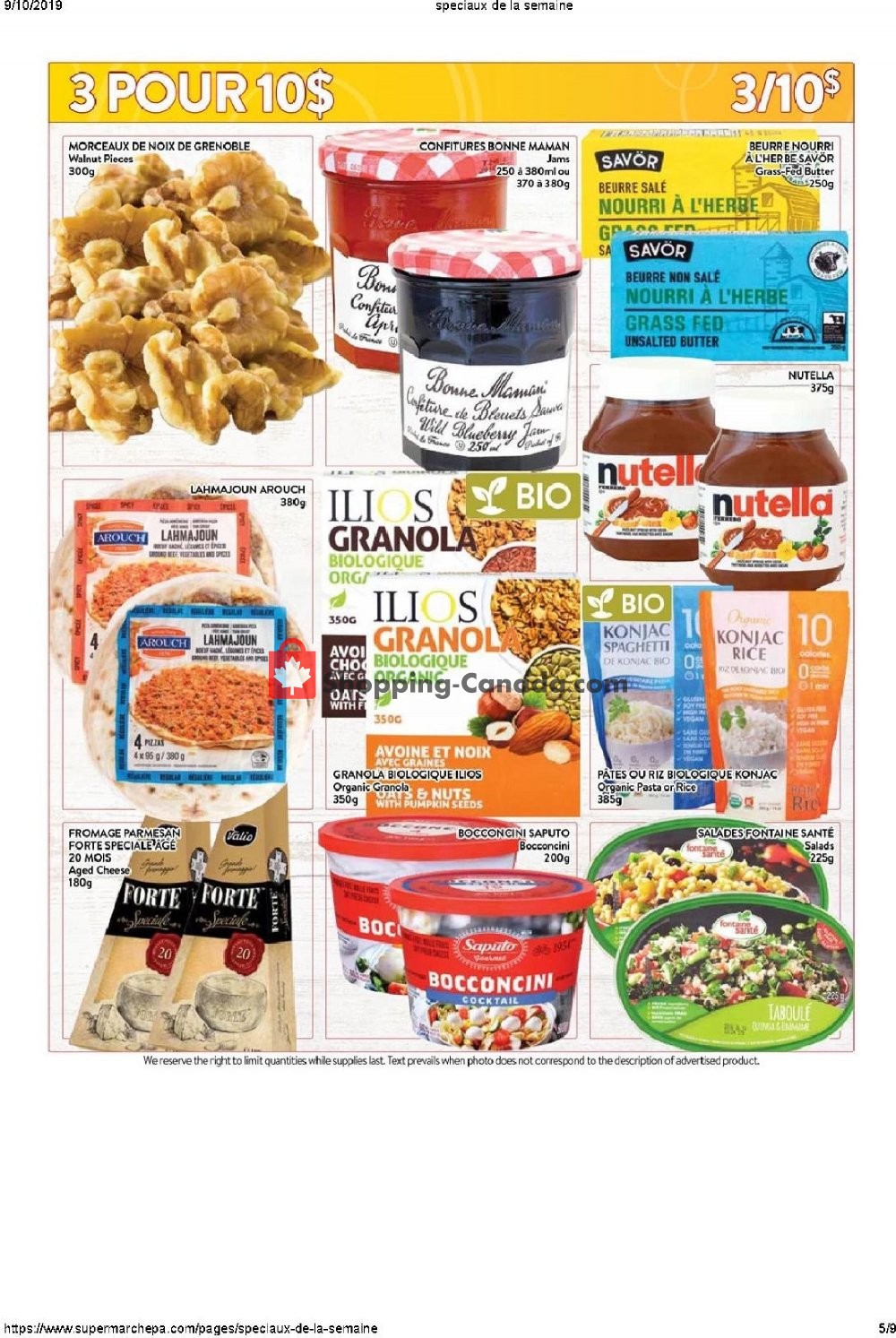Supermarché PA flyer from Monday September 9, 2019 to Sunday September 15, 2019 - page 5