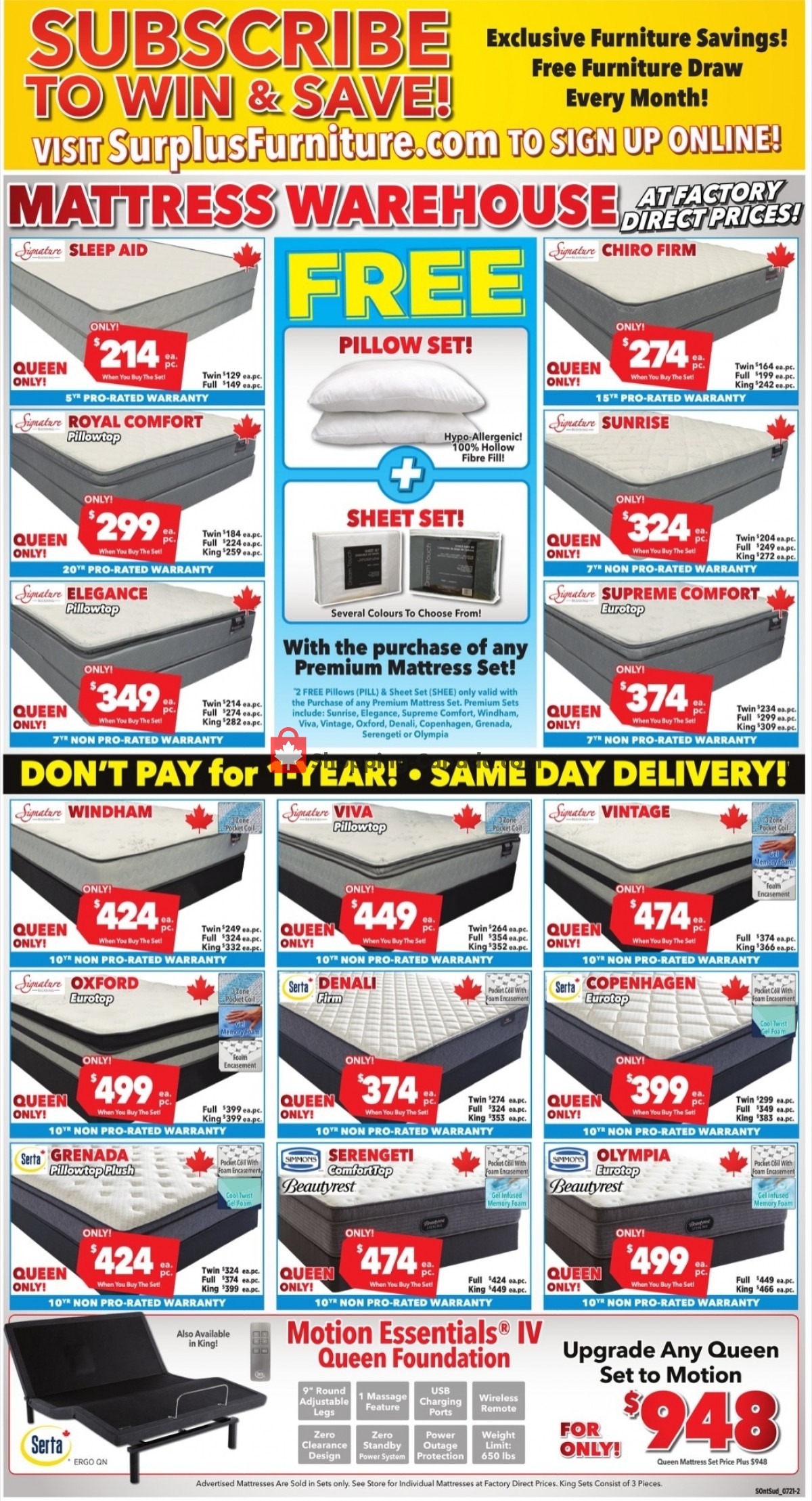 Surplus Furniture And Mattress Store flyer from Monday July 12, 2021 to Sunday August 1, 2021 - page 2