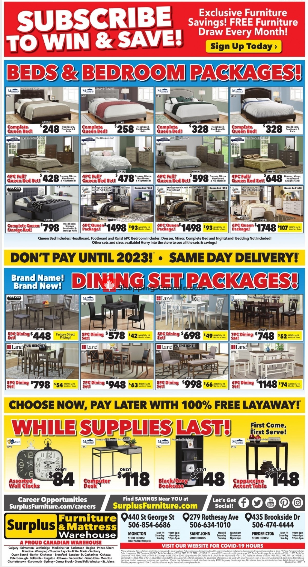 Surplus Furniture And Mattress Store flyer from Monday September 6, 2021 to Sunday September 19, 2021 - page 4
