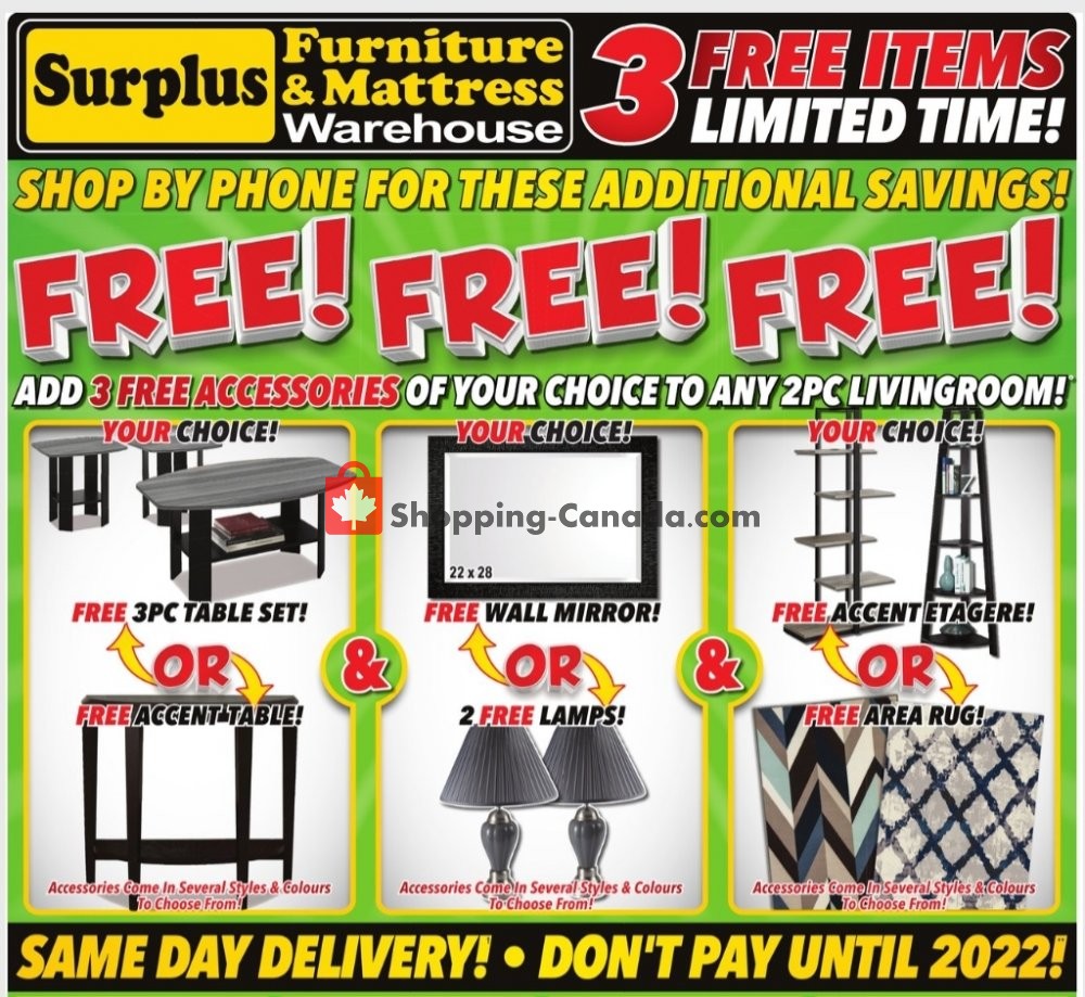 Surplus Furniture And Mattress Store flyer from Monday January 18, 2021 to Sunday January 31, 2021 - page 1