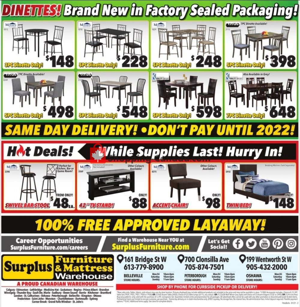 Surplus Furniture And Mattress Store flyer from Monday January 18, 2021 to Sunday January 31, 2021 - page 7