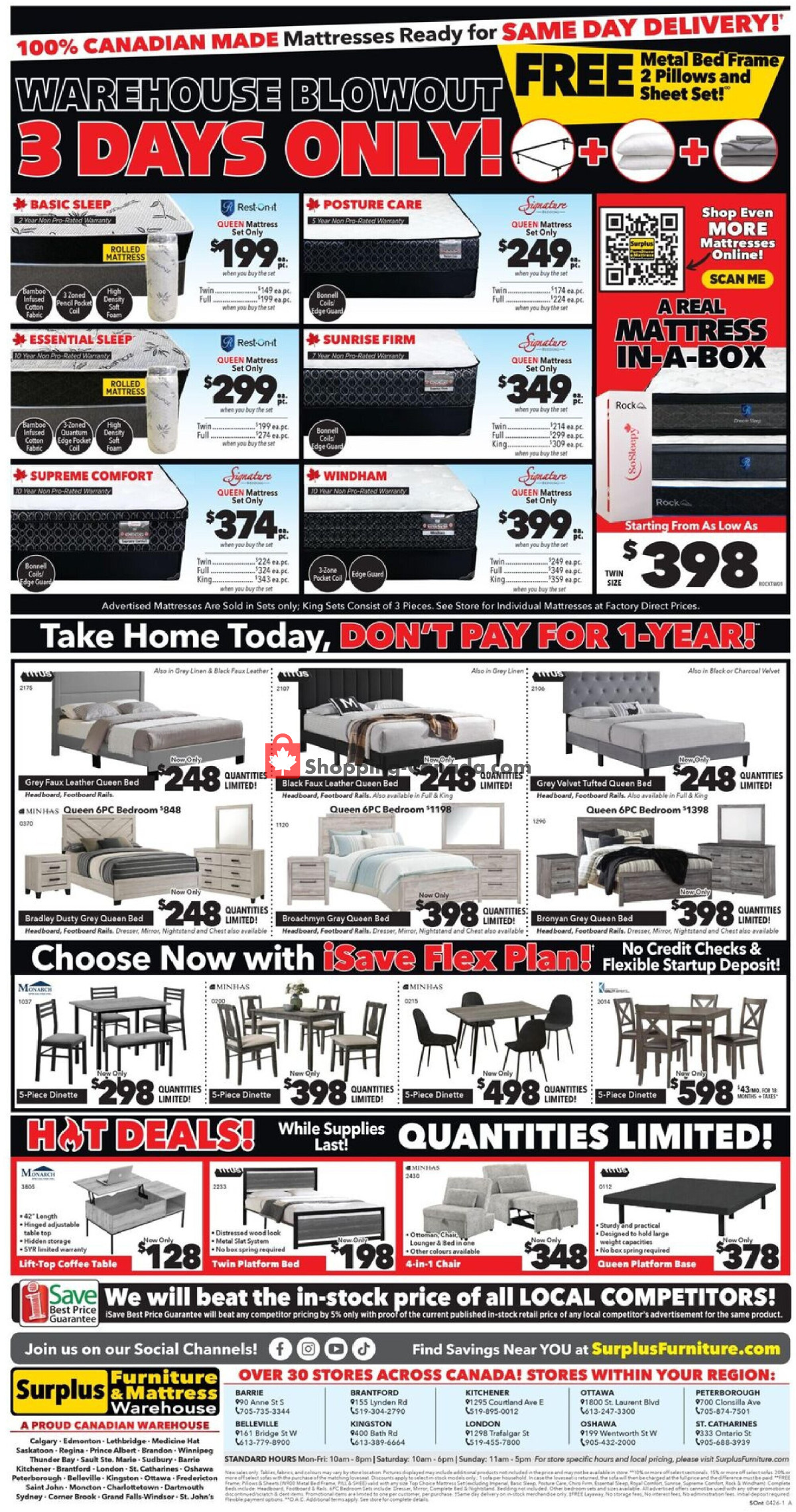 Surplus Furniture And Mattress Store flyer from Monday April 20, 2026 to Sunday April 26, 2026 - page 2