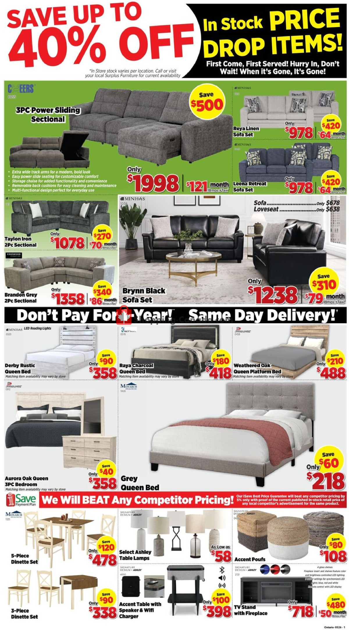 Surplus Furniture And Mattress Store flyer from Monday April 27, 2026 to Sunday May 3, 2026 - page 2