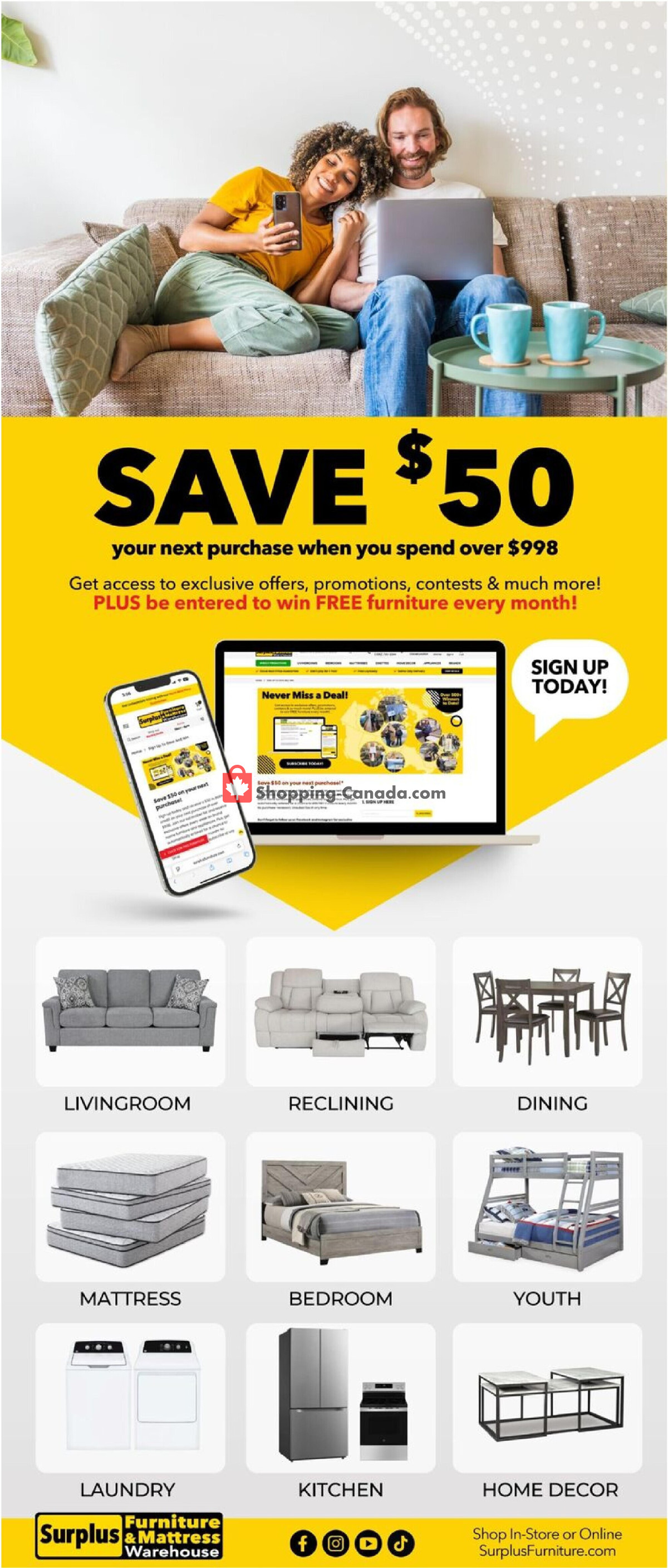 Surplus Furniture And Mattress Store flyer from Monday April 6, 2026 to Sunday April 19, 2026 - page 3
