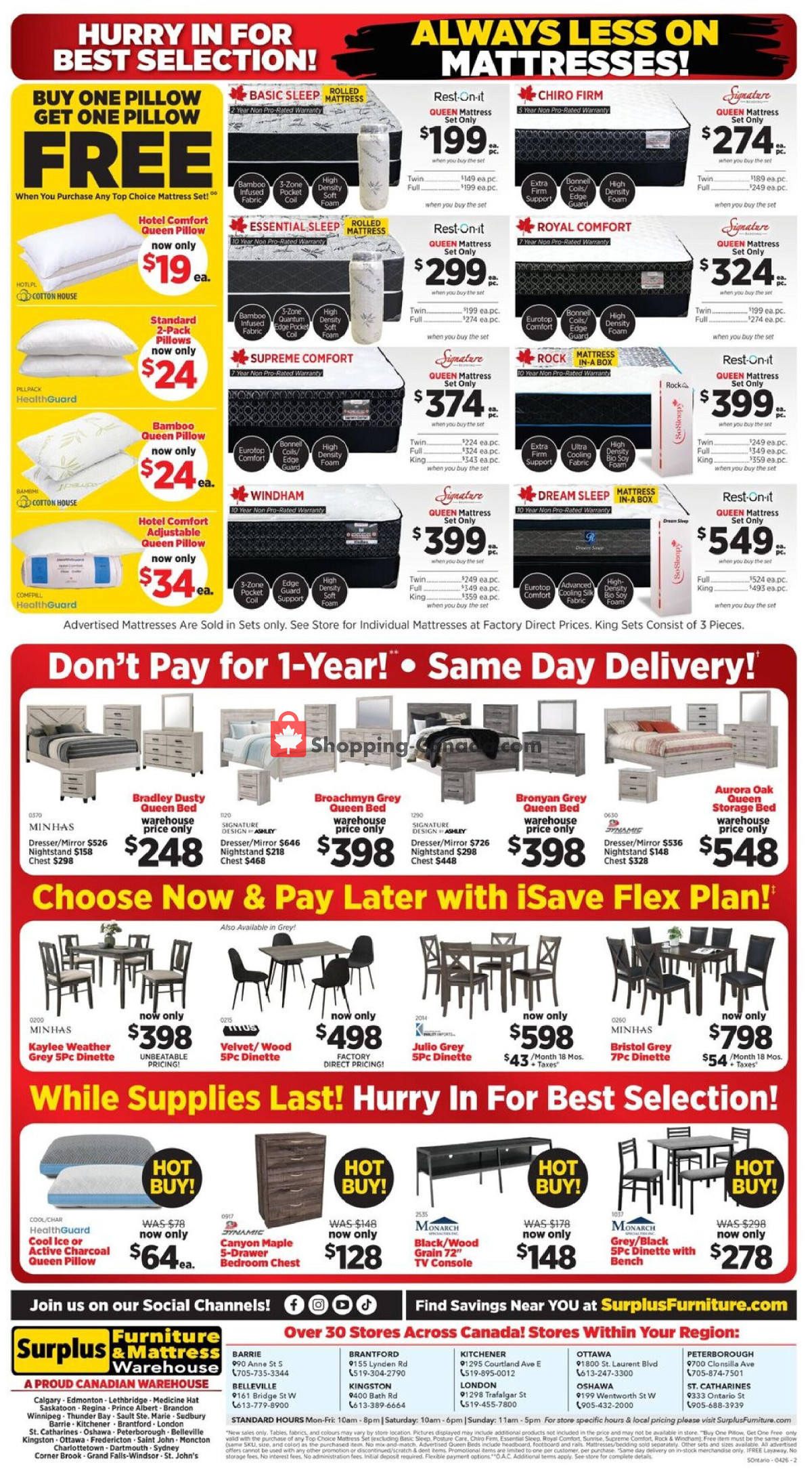 Surplus Furniture And Mattress Store flyer from Monday April 6, 2026 to Sunday April 19, 2026 - page 4